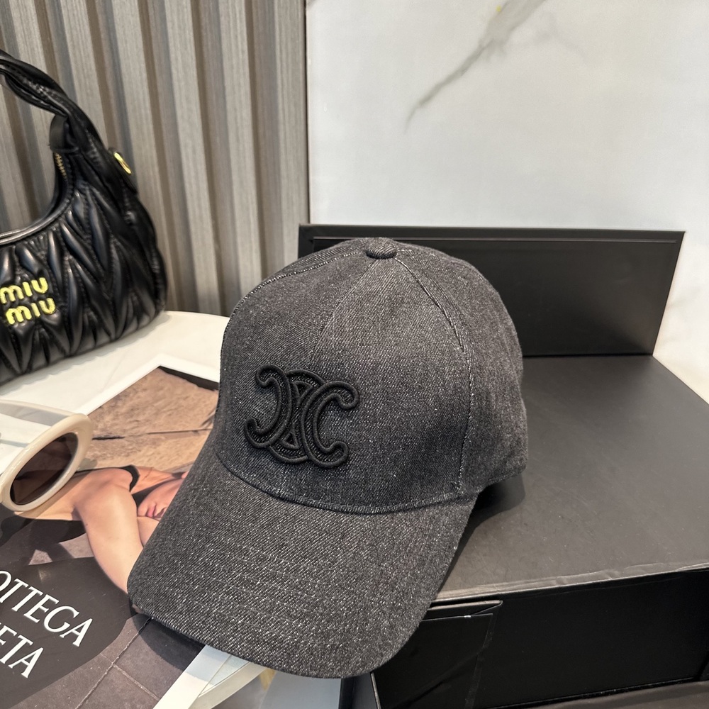 Celine Black Casual Fashion Baseball Cap